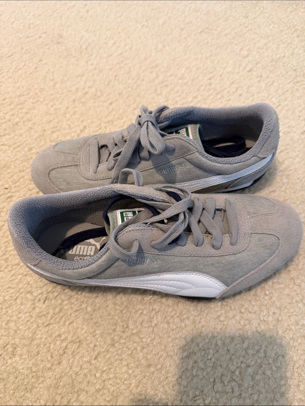 Puma Suede Sneakers in Light Gray with White Formstrip